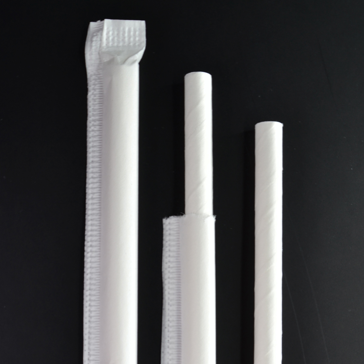 Paper Straws (Blank White) Bulk Pack (3,200 Straws per CASE) Wholesale | POSPaper